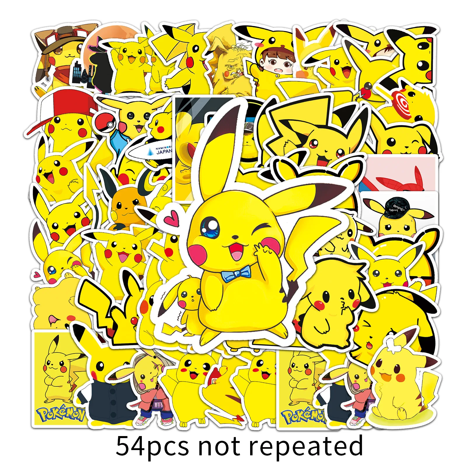 54pcs Pokemon Pikachu Stickers Anime Cartoon Kawaii Waterproof Stikers Skateboard Bicycle Guitar Laptop Kids Stiker Toys 4.8
54pcs Pokemon Pikachu Stickers Anime Cartoon Kawaii Waterproof Stikers Skateboard Bicycle Guitar Laptop Kids Stiker Toys 4.8