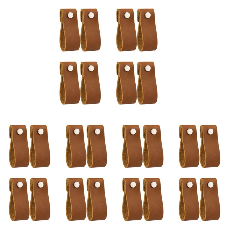 Leather Drawer Pulls 24 Pcs Leather Dresser Knobs Handmade Pure Leather Handles For Cabinet Doors And Drawers (Brown)
Leather Drawer Pulls 24 Pcs Leather Dresser Knobs Handmade Pure Leather Handles For Cabinet Doors And Drawers (Brown)