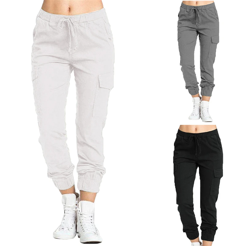 2022 New Solid Jogger Women's Cargo Pants Multi-Pocket Drawstring Elastic Waist Women Sports Pants Streetwear Casual Long Pant
2022 New Solid Jogger Women's Cargo Pants Multi-Pocket Drawstring Elastic Waist Women Sports Pants Streetwear Casual Long Pant
