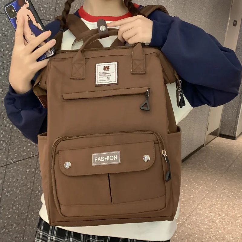 Kawaii Cute Girl Student Backpack Solid Colors Are Portable Lady Schoolbag Nylon Waterproof Large Capacity Travel Bag Book Pack
Kawaii Cute Girl Student Backpack Solid Colors Are Portable Lady Schoolbag Nylon Waterproof Large Capacity Travel Bag Book Pack