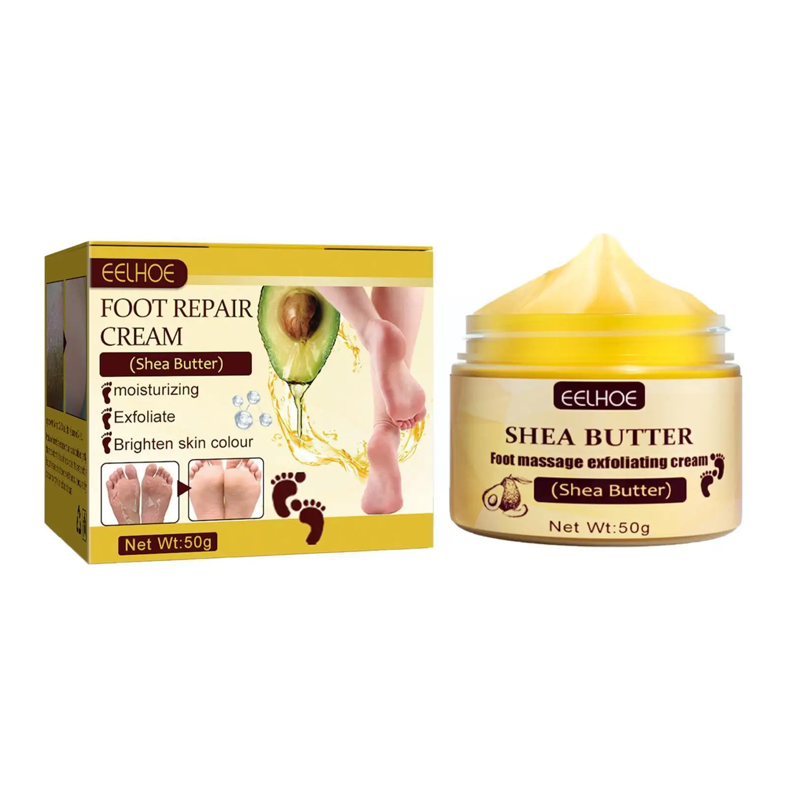 50g Foot Repair Cream Moisturizing Anti-drying Feet Exfoliating Care Skin Care Scrub Massage Repair V6V3
50g Foot Repair Cream Moisturizing Anti-drying Feet Exfoliating Care Skin Care Scrub Massage Repair V6V3