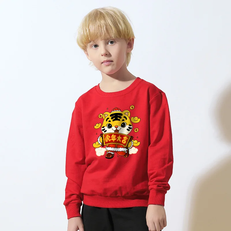 Children's spring and autumn sweater cotton boy long-sleeved top girl baby foreign style festive red New Year's clothes
Children's spring and autumn sweater cotton boy long-sleeved top girl baby foreign style festive red New Year's clothes