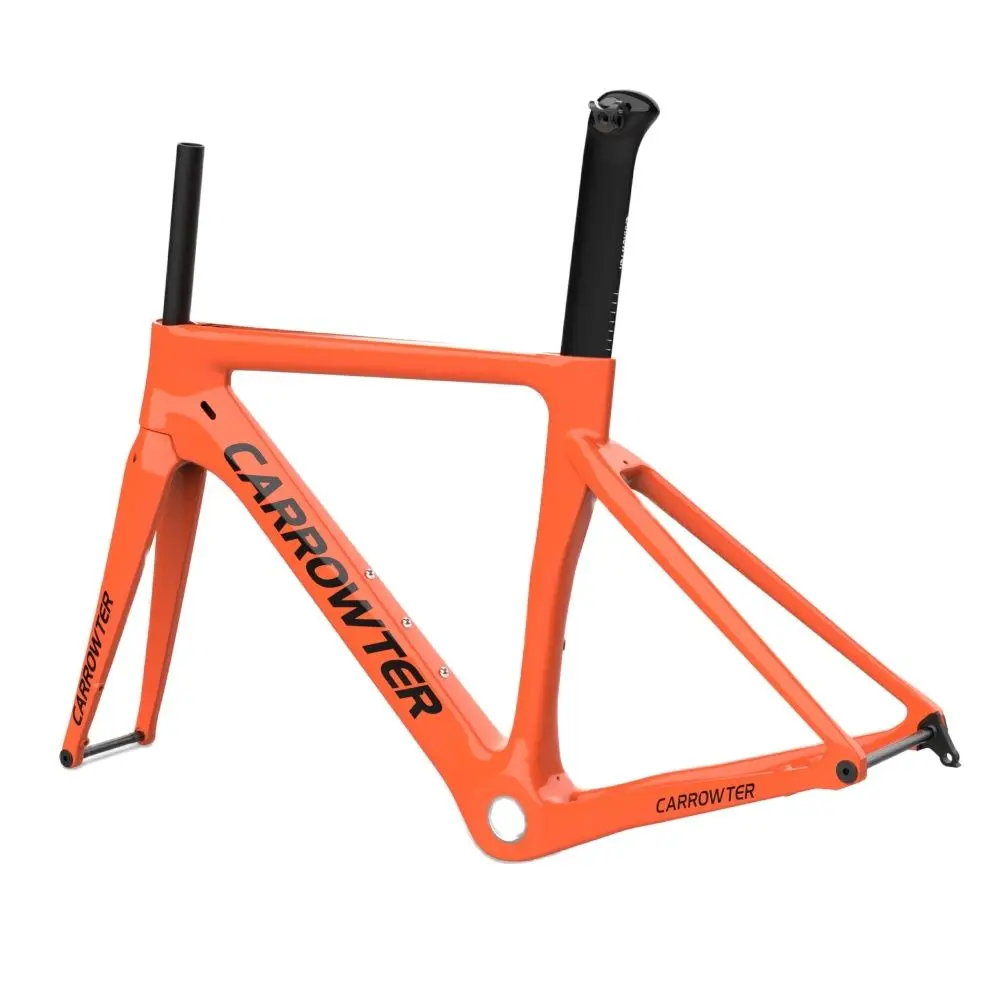 CARROWTER Disc Carbon Frame Road Bike T1000 UD Glossy Black Logo Orange 48 51 54 56cm Bicycle Frameset Ship XDB DPD UPS
CARROWTER Disc Carbon Frame Road Bike T1000 UD Glossy Black Logo Orange 48 51 54 56cm Bicycle Frameset Ship XDB DPD UPS