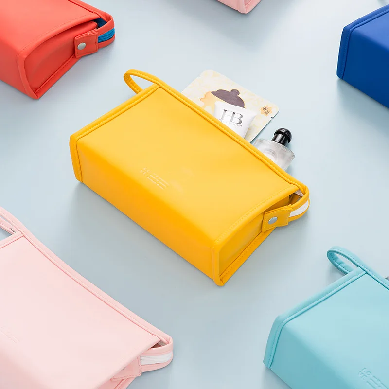 Solid Color Cosmetic Bag Briefcase Hand-held Cosmetic Bag Large-capacity Storage Bag PU Cosmetic Bag
Solid Color Cosmetic Bag Briefcase Hand-held Cosmetic Bag Large-capacity Storage Bag PU Cosmetic Bag