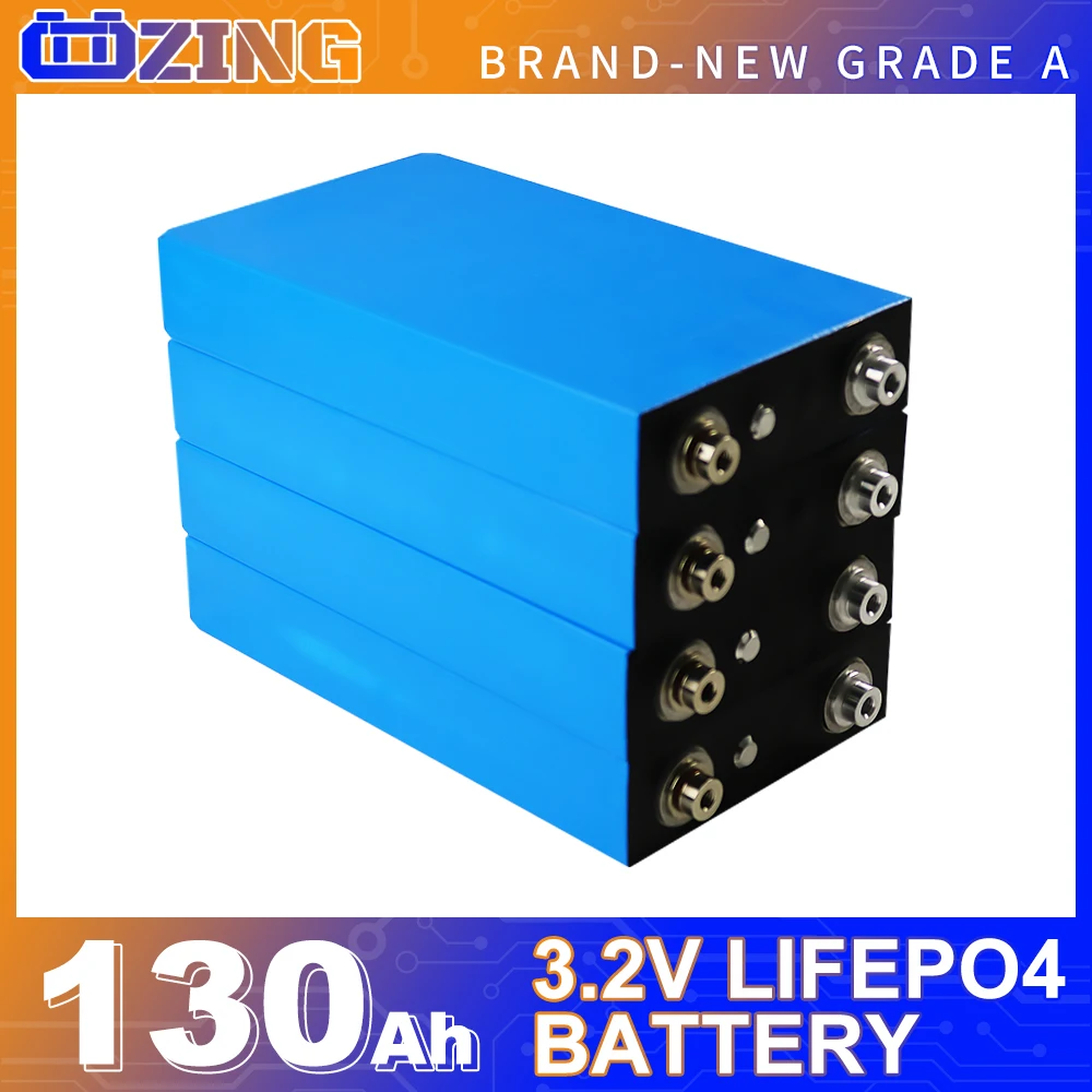 Grade A 3.2V 130Ah Lifepo4 Battery Prismatic LFP Cell Rechargable Battery Pack DIY for RV EV Boat Golf Cart Yacht EU US TAX FREE
Grade A 3.2V 130Ah Lifepo4 Battery Prismatic LFP Cell Rechargable Battery Pack DIY for RV EV Boat Golf Cart Yacht EU US TAX FREE