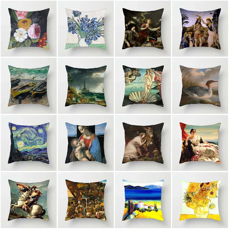 New Arrival Vintage Flower Pillowcase Van Gogh Oil Painting Palace Lady Cushion Cover Garden Home Decoration Modern Pillow Case
New Arrival Vintage Flower Pillowcase Van Gogh Oil Painting Palace Lady Cushion Cover Garden Home Decoration Modern Pillow Case