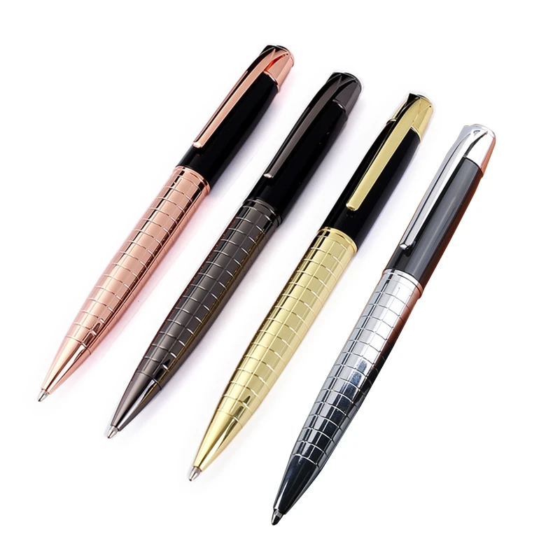 

Portable Metal Rotatable Ballpoint Pen 1.0mm Write Smoothly for Fancy Nice Gift W3JD