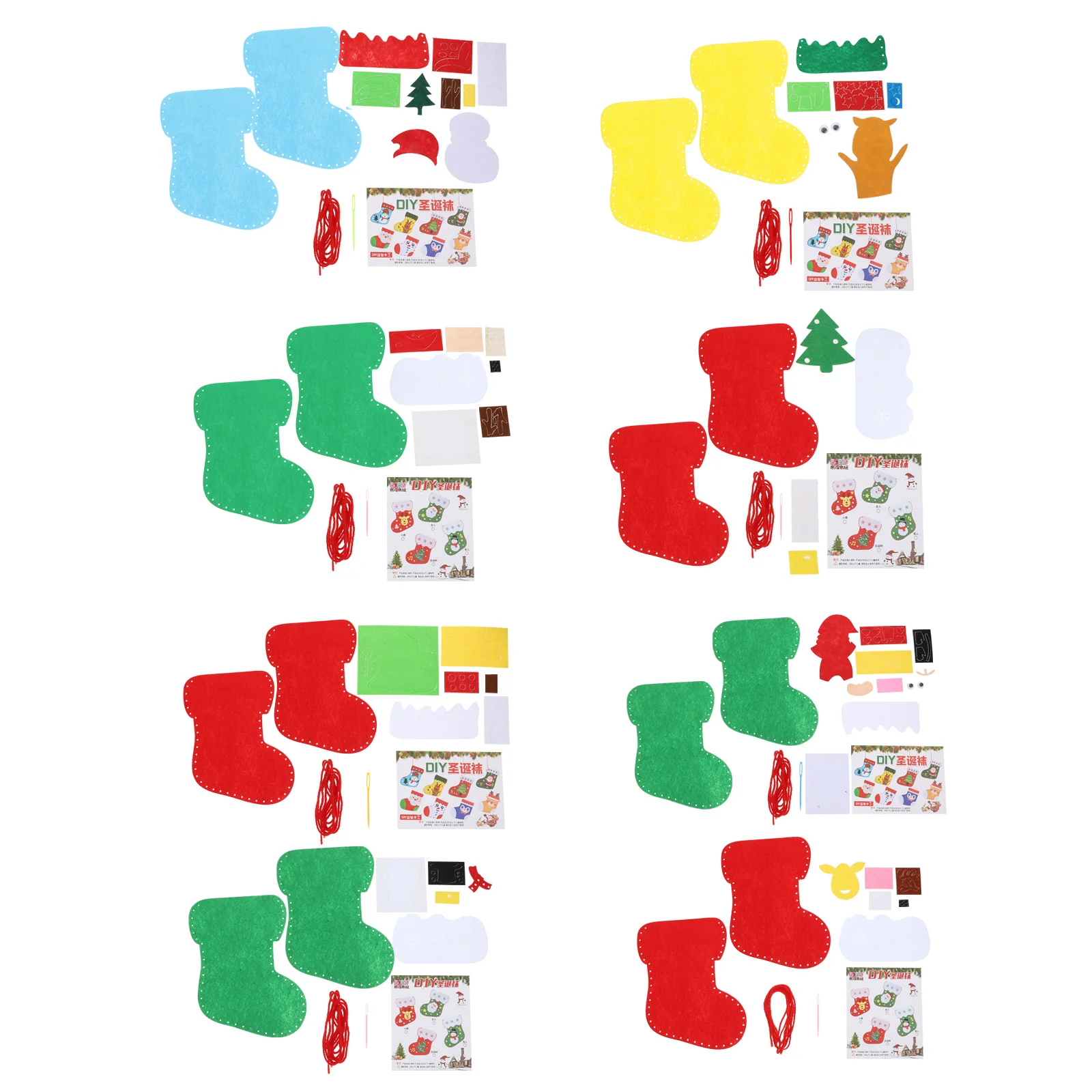 8 Sets Kids Socks Christmas Stocking Sewing Kit Material DIY Crafts Toy Felt Xmas Child
8 Sets Kids Socks Christmas Stocking Sewing Kit Material DIY Crafts Toy Felt Xmas Child
