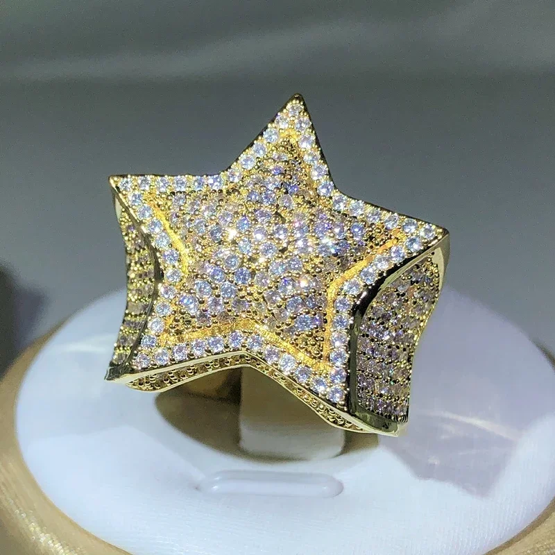 925 Silver Classic Ultra Bright Yellow Gold Five Star Zircon Rings for Women and Men Big Engagement Ring Party Birthday Jewelry
925 Silver Classic Ultra Bright Yellow Gold Five Star Zircon Rings for Women and Men Big Engagement Ring Party Birthday Jewelry