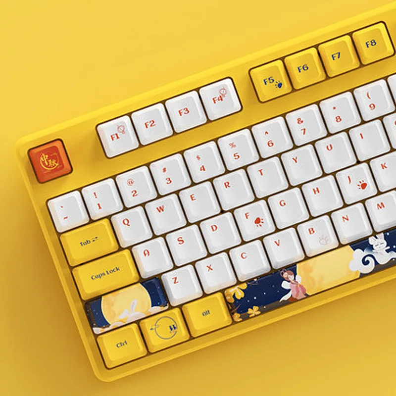 Cherry / OEM Profile Keycaps For MX Switch Mechanical Keyboard Personalized PBT Keycaps Cute Moon Rabbit Compatible 64 87 104
Cherry / OEM Profile Keycaps For MX Switch Mechanical Keyboard Personalized PBT Keycaps Cute Moon Rabbit Compatible 64 87 104