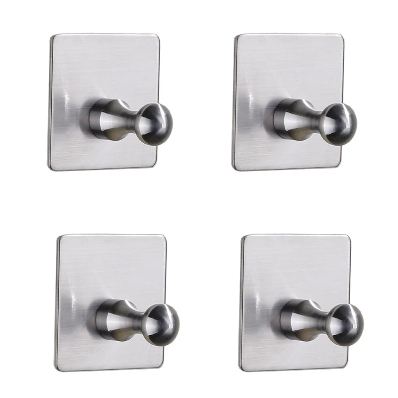 4Pcs Adhesive Hooks,Wall Hooks,Towel Hooks, Heavy Duty,For Bathroom Shower, Kitchen, Home, Door Closets,Stainless Steel
4Pcs Adhesive Hooks,Wall Hooks,Towel Hooks, Heavy Duty,For Bathroom Shower, Kitchen, Home, Door Closets,Stainless Steel