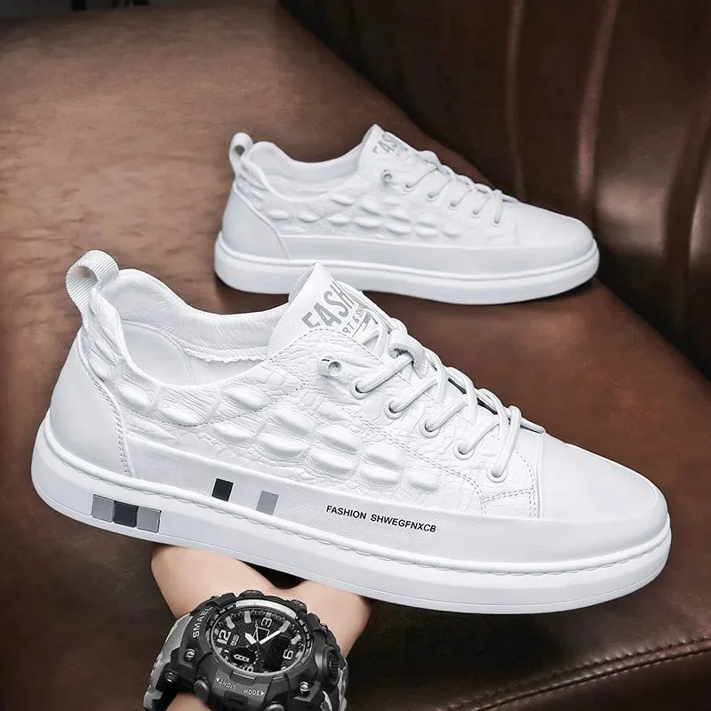 Men New Leather Casual Shoes Comfort Breathable Crocodile pattern Solid color Loafers Outdoors Men Sneakers Non-slip Flat Shoes
Men New Leather Casual Shoes Comfort Breathable Crocodile pattern Solid color Loafers Outdoors Men Sneakers Non-slip Flat Shoes