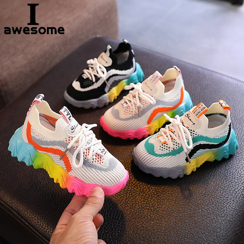 2021 Kids Shoes Colored Soles Baby Toddler Shoes New Breathable Mesh Boys Girls Striped Sports Shoes Children Casual Sneakers
2021 Kids Shoes Colored Soles Baby Toddler Shoes New Breathable Mesh Boys Girls Striped Sports Shoes Children Casual Sneakers