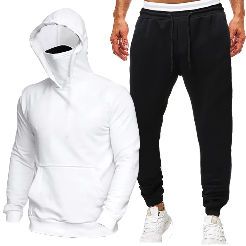 Men's Tracksuit Hoodies Sets Mask Sweatshirts Pants Two Piece Set Outdoor Sportswear Suit Male Sweatsuit Casual Man Clothing
Men's Tracksuit Hoodies Sets Mask Sweatshirts Pants Two Piece Set Outdoor Sportswear Suit Male Sweatsuit Casual Man Clothing