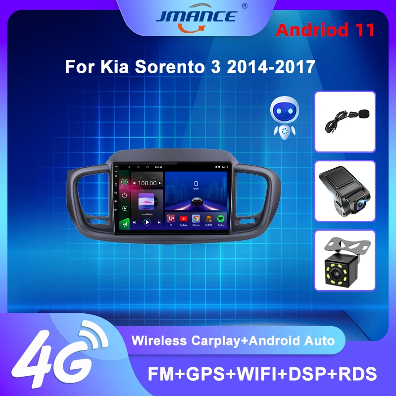 JMANCE Android 11 Radio For Kia Sorento 3 2014-2017 Stereo Multimedia Video Player Navigation GPS Carplay No 2din Android Auto
JMANCE Android 11 Radio For Kia Sorento 3 2014-2017 Stereo Multimedia Video Player Navigation GPS Carplay No 2din Android Auto