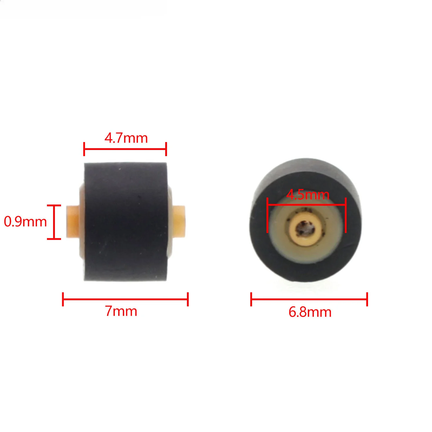 

1pc 7mmx4.7x0.9 Retractor Press Belt Pulley Deck Audio Pressure Recorder Cassette Deck Pinch Roller Tape Card Seat Rubber Player