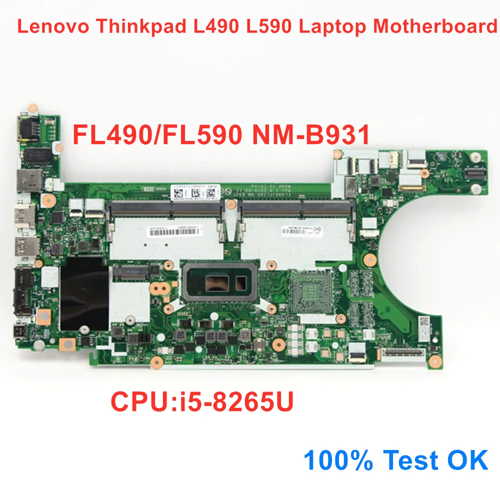 New Original For Lenovo ThinkPad Laptop Motherboard L490 L590 CPU i5-8365U SRF9Z FL490 FL590 NM-B931 Mainboard 100% Test OK
New Original For Lenovo ThinkPad Laptop Motherboard L490 L590 CPU i5-8365U SRF9Z FL490 FL590 NM-B931 Mainboard 100% Test OK