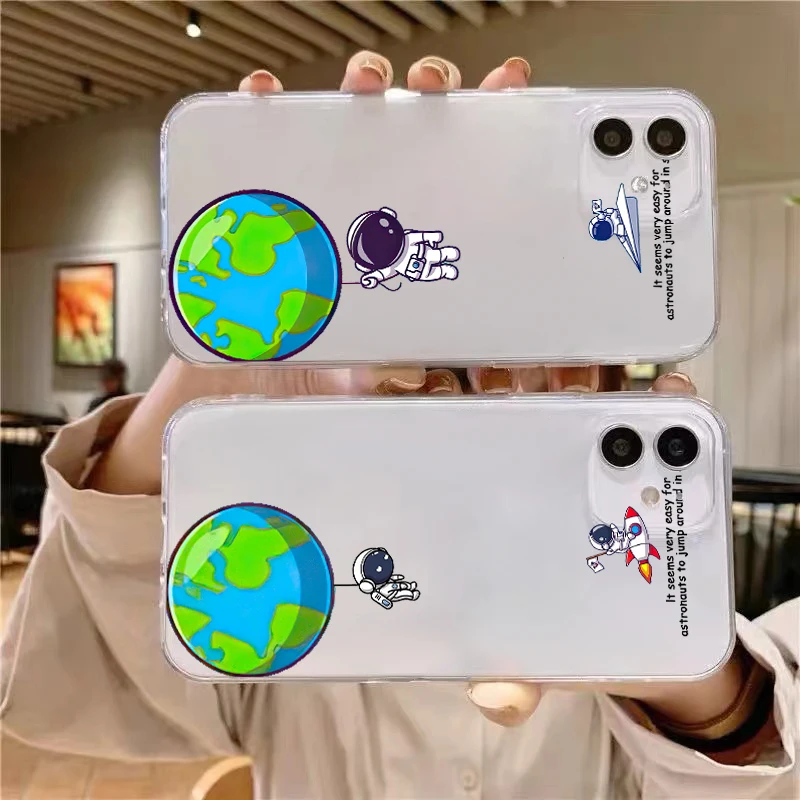 Cartoon Astronaut Luxury Ultra Thin Clear For Apple iPhone 11 12 13 Pro Max 12 13 Mini X XR XS Max SE 6 6s 7 8 Plus Phone Case
Cartoon Astronaut Luxury Ultra Thin Clear For Apple iPhone 11 12 13 Pro Max 12 13 Mini X XR XS Max SE 6 6s 7 8 Plus Phone Case