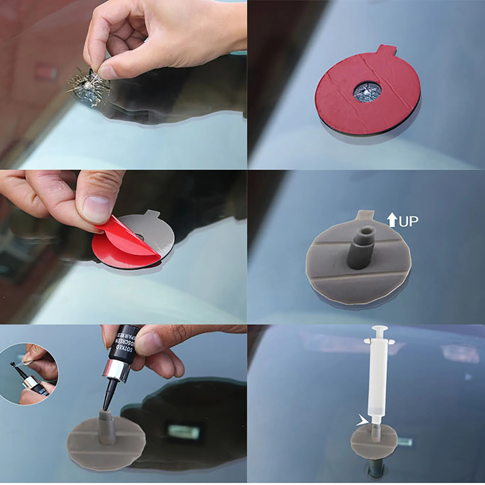 Car Windshield Repair Tool Auto Glass Windscreen Repair Kit Automotive Quick Fix Tool Set For Chips & Scratches Star Shaped
Car Windshield Repair Tool Auto Glass Windscreen Repair Kit Automotive Quick Fix Tool Set For Chips & Scratches Star Shaped