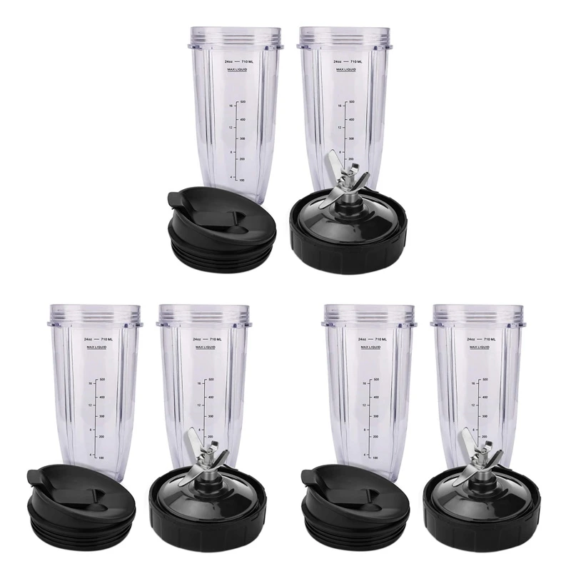 2 Set For Ninja 7 Fins Extractor Blades And 24OZ Ninja Blender Cup With Sealing Lid,For Nutri Ninja Auto IQ
2 Set For Ninja 7 Fins Extractor Blades And 24OZ Ninja Blender Cup With Sealing Lid,For Nutri Ninja Auto IQ