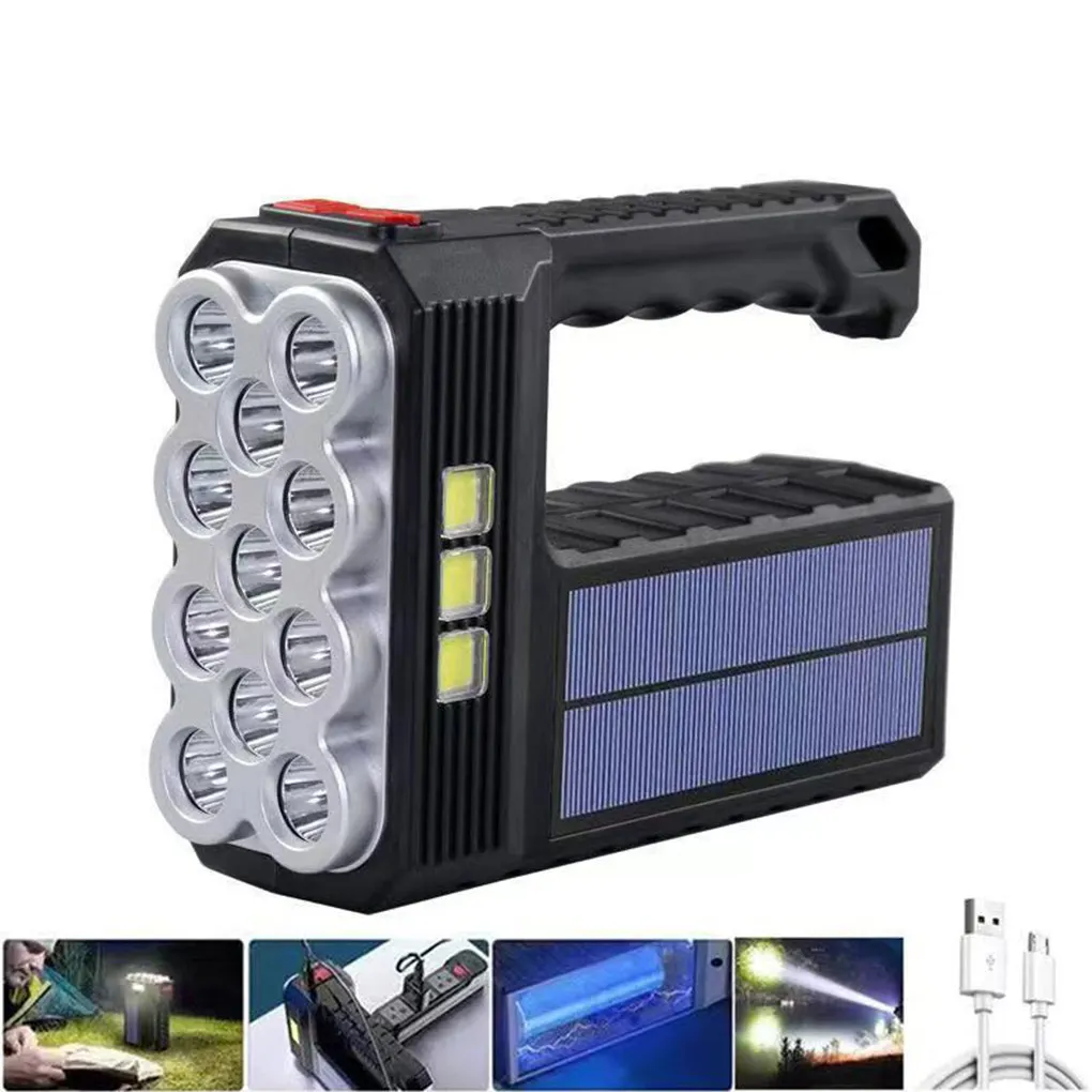 Flashlight Solar Powered Handheld Lamp Waterproof Work Tactical Torch Lantern Rechargeable Bright Multi-purpose
Flashlight Solar Powered Handheld Lamp Waterproof Work Tactical Torch Lantern Rechargeable Bright Multi-purpose
