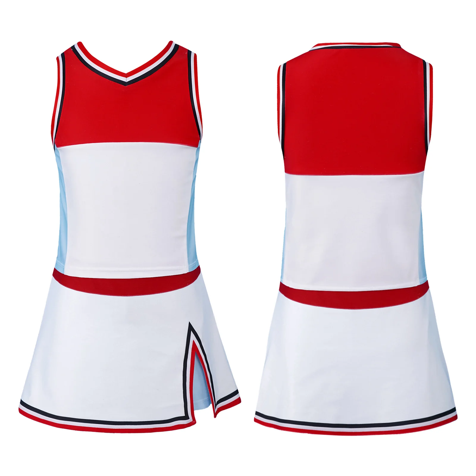 Kids Girls 2Pcs Red V-neck Colorblock Tennis Vest Tank Tops and Skirt with Attached Underwear Sets Sportswear for Badminton Golf
Kids Girls 2Pcs Red V-neck Colorblock Tennis Vest Tank Tops and Skirt with Attached Underwear Sets Sportswear for Badminton Golf