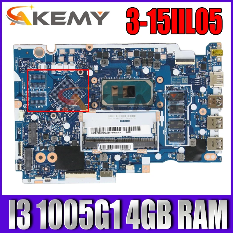 NM-D031 For Lenovo ideapad 3-15IIL05 Laptop Motherboard with CPU I3 1005G1 UMA RAM 4GB FRU 5B21B36558 DDR4 100% Fully Tested
NM-D031 For Lenovo ideapad 3-15IIL05 Laptop Motherboard with CPU I3 1005G1 UMA RAM 4GB FRU 5B21B36558 DDR4 100% Fully Tested