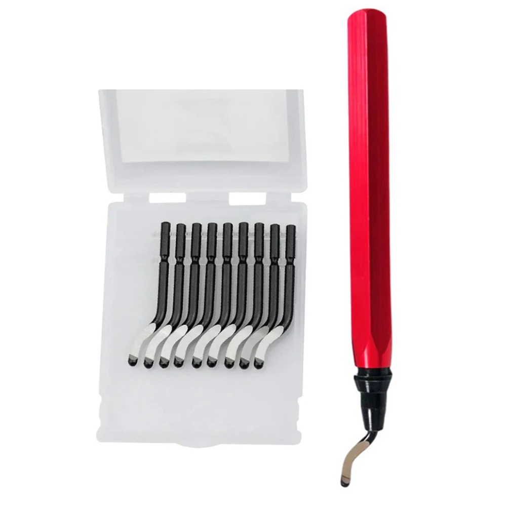 RB1000 Handle Burr Deburring Remover Cutting Tool With 10pcs Rotary Deburr High Speed Steel Blade Red Handle Hand Tool
RB1000 Handle Burr Deburring Remover Cutting Tool With 10pcs Rotary Deburr High Speed Steel Blade Red Handle Hand Tool