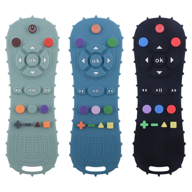 1Pcs Baby Teether TV Remote Control Shape Silicone Teether for Rodent Gum Pain Teething Toy Kids Sensory Educational Toy
1Pcs Baby Teether TV Remote Control Shape Silicone Teether for Rodent Gum Pain Teething Toy Kids Sensory Educational Toy