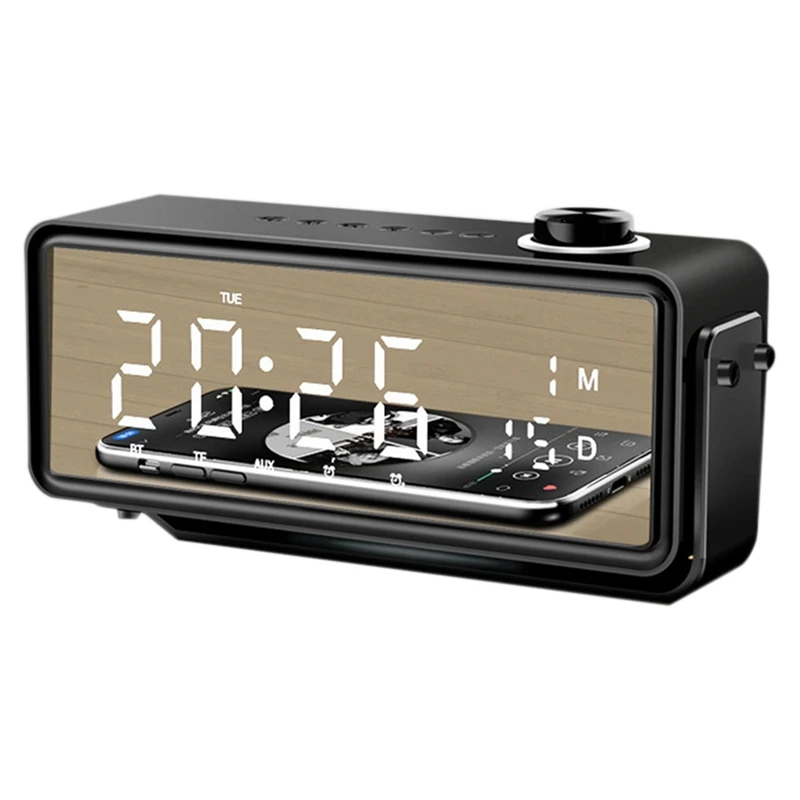 K8 Bedside Bluetooth Speaker With Alarm Clock 10W Wireless Speaker With FM Radio Mirror Function AUX TF USB Stereo
K8 Bedside Bluetooth Speaker With Alarm Clock 10W Wireless Speaker With FM Radio Mirror Function AUX TF USB Stereo