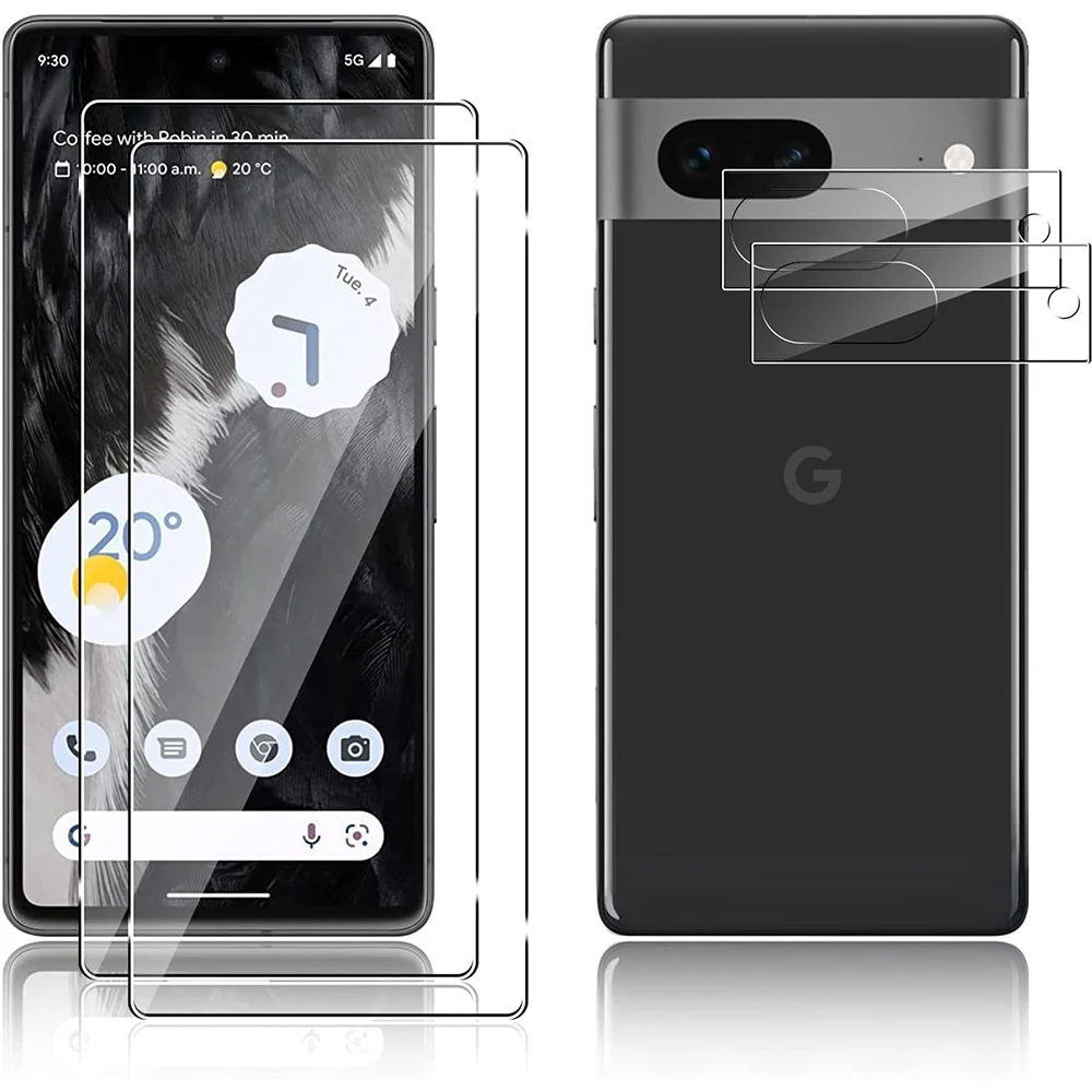 

2.5D 9H Tempered Glass On For Pixel 7 Screen Protector With Soft Camera Lens Film For Google Pixel7 6 6A 5 5A 4 4A XL 3 3XL 3A