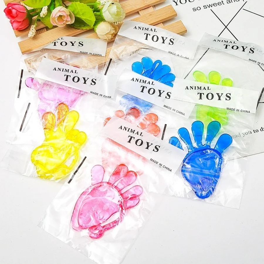 

50Pc/lot Kids Sticky Hands Funny Jokes Trick Toys Party Preschool Supplies Anti-Stress Toy for Adults Boys Kids Children Gifts
