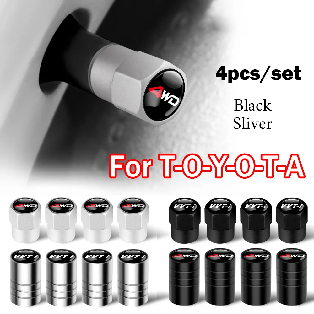 4PC Metal Dustproof Cap Car Wheel Tire Valve Stem Cover for Toyota Corolla CHR Rav4 Yaris Hilux Land Cruiser Crown TRD 4WD VVT-i
4PC Metal Dustproof Cap Car Wheel Tire Valve Stem Cover for Toyota Corolla CHR Rav4 Yaris Hilux Land Cruiser Crown TRD 4WD VVT-i