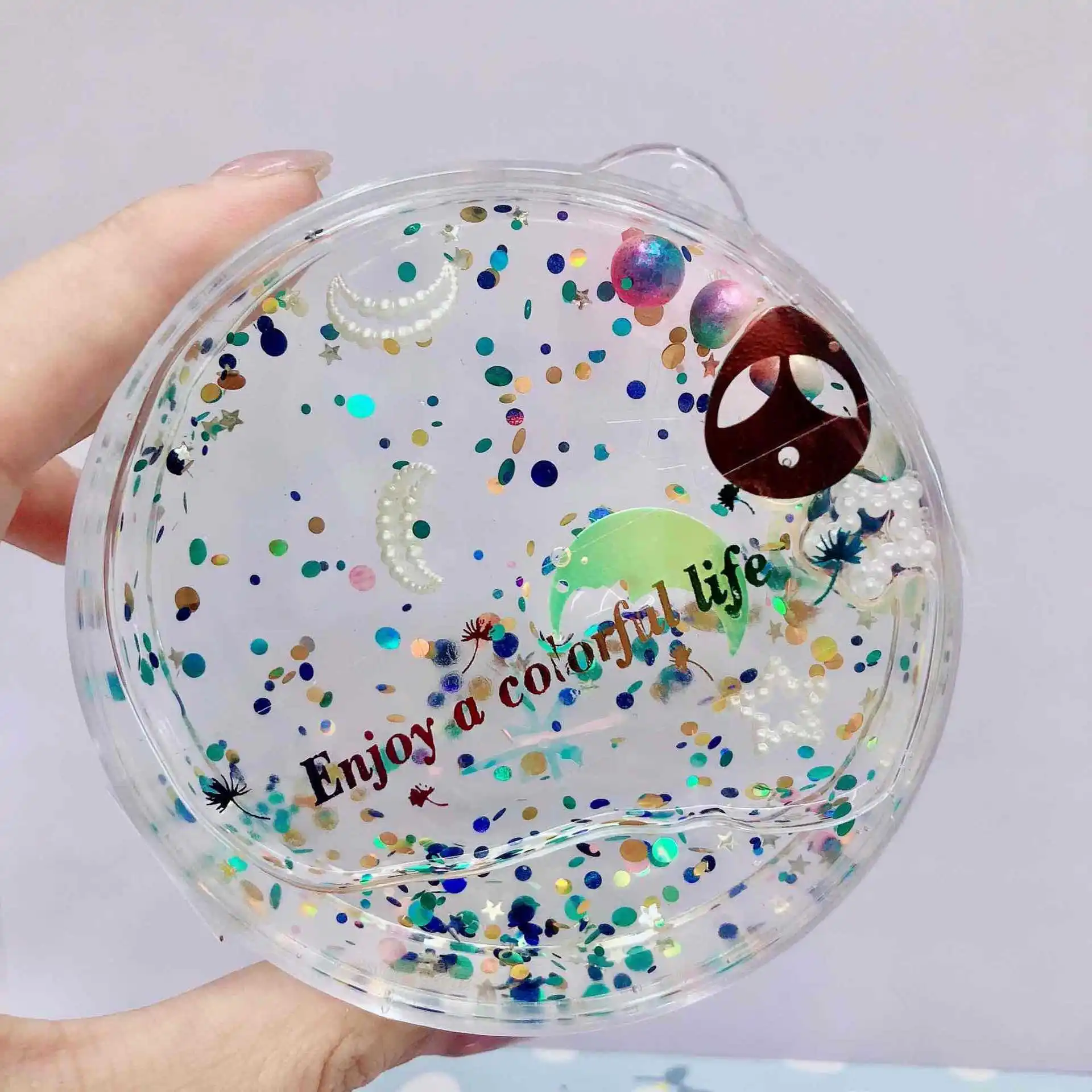 Planet Clear Slime Crystal with Glittering Stars Pearls Slices, 5oz Non Sticky Premade Crystal Slime Super Soft Jelly Clay for G
Planet Clear Slime Crystal with Glittering Stars Pearls Slices, 5oz Non Sticky Premade Crystal Slime Super Soft Jelly Clay for G