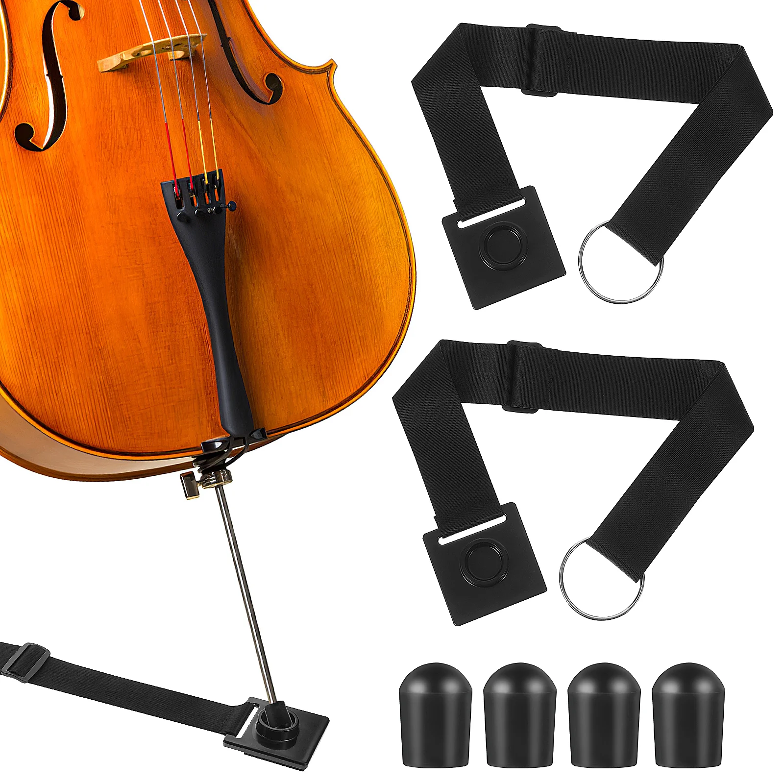 6Pcs Cello Endpin Anchor Strap Stopper Cello Anti-skid Device with Rubber Tip Floor Protectors
6Pcs Cello Endpin Anchor Strap Stopper Cello Anti-skid Device with Rubber Tip Floor Protectors