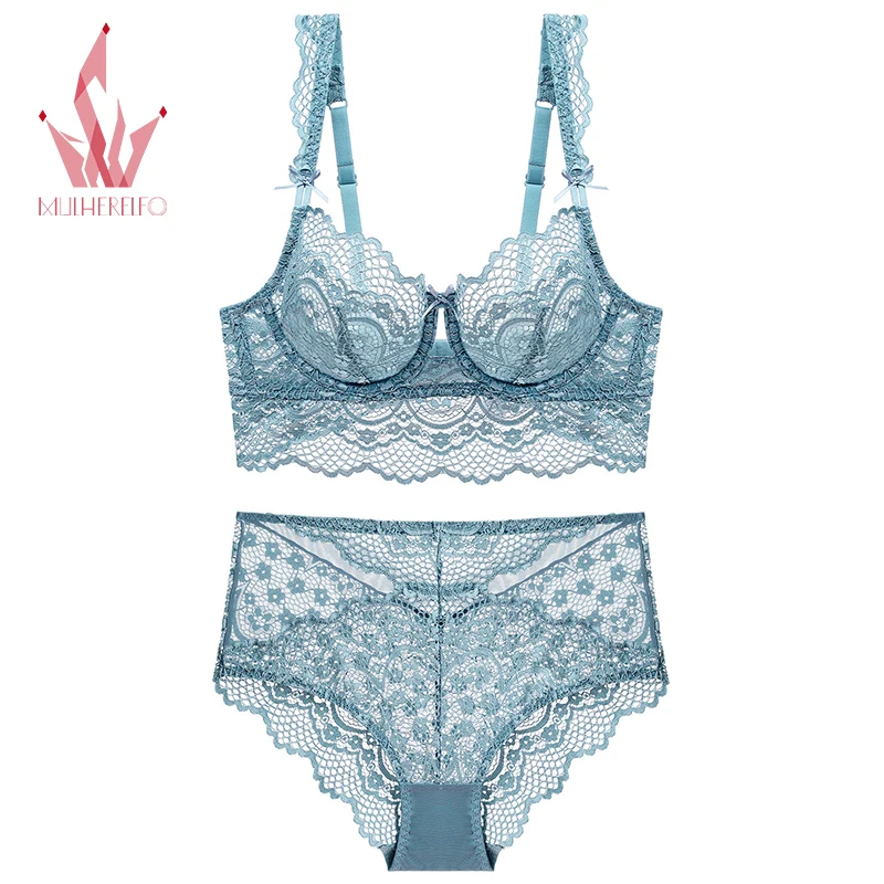 Mulherelfo Sensual Floral Lingerie Women Lace Ruffle Underwire Push Up Bralette Translucent Mesh Seamless Bra Brief Kits Female
Mulherelfo Sensual Floral Lingerie Women Lace Ruffle Underwire Push Up Bralette Translucent Mesh Seamless Bra Brief Kits Female