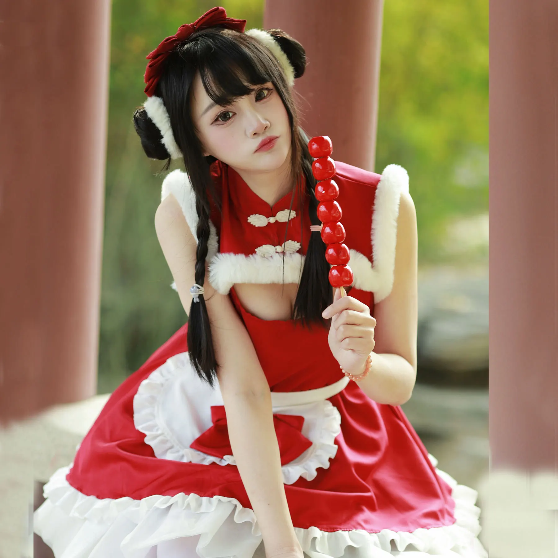 Ladies Broadcast Cosplay Performance Wear Set Girls Chinese New Year Cute Sweet Red Dress Outfit Halloween Christmas Costume
Ladies Broadcast Cosplay Performance Wear Set Girls Chinese New Year Cute Sweet Red Dress Outfit Halloween Christmas Costume