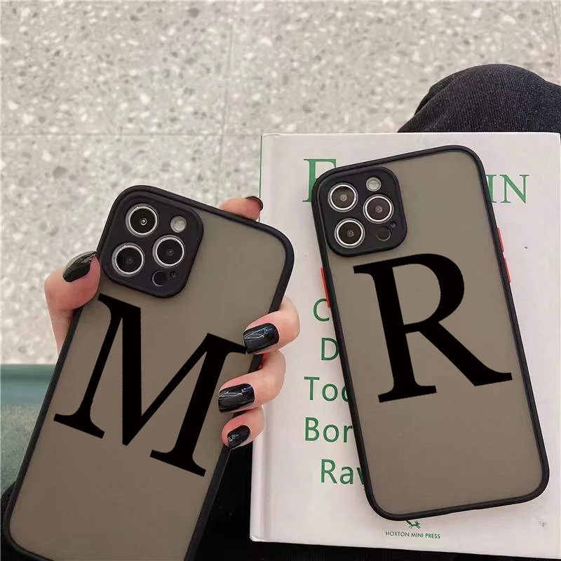 Camera Protection Initial Letter Black Phone Case For iPhone 14 11 12 13 Mini Pro Max X XS XR 7 8 Plus Clear Matte Hard PC Cover
Camera Protection Initial Letter Black Phone Case For iPhone 14 11 12 13 Mini Pro Max X XS XR 7 8 Plus Clear Matte Hard PC Cover