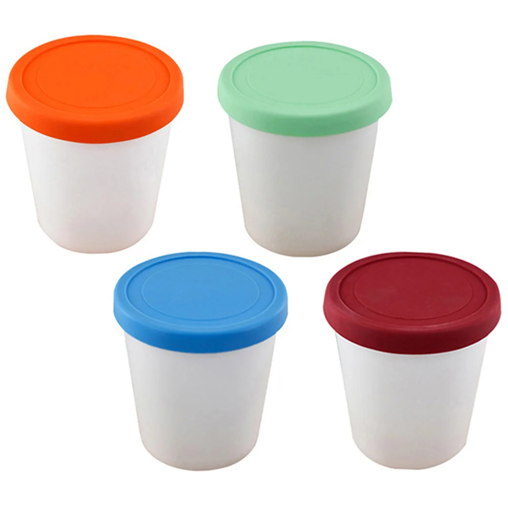 4 Pcs Ice Cream Cup Clear Container Lid Yogurt Silicone Freezer Food Dessert Plastic Sealing Round Baby
4 Pcs Ice Cream Cup Clear Container Lid Yogurt Silicone Freezer Food Dessert Plastic Sealing Round Baby