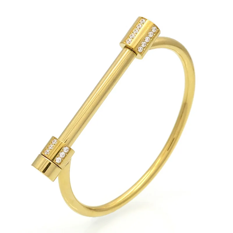 Brand Jewellery Love Screw Bracelets For Women CNC Inlaid Zircon Crystal D Shape Bracelets & Bangles Pulsera Christmas Gift
Brand Jewellery Love Screw Bracelets For Women CNC Inlaid Zircon Crystal D Shape Bracelets & Bangles Pulsera Christmas Gift