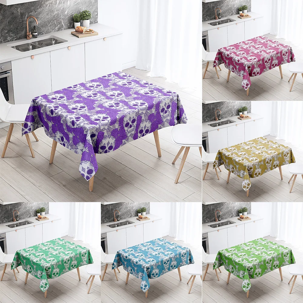 Skull Flower Tablecloth Home Decor Stain Resistant Waterproof Table Decoration Rectangular Kitchen Fireplace Countertop
Skull Flower Tablecloth Home Decor Stain Resistant Waterproof Table Decoration Rectangular Kitchen Fireplace Countertop