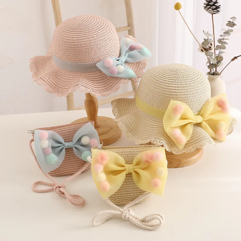 2022 Summer Girl Sweet Sun Caps Bow Tie Straw Hat Backpack Baby Weave Kawaii Messenger Bag Cute Sandy Beach Coin Purse Headgear
2022 Summer Girl Sweet Sun Caps Bow Tie Straw Hat Backpack Baby Weave Kawaii Messenger Bag Cute Sandy Beach Coin Purse Headgear