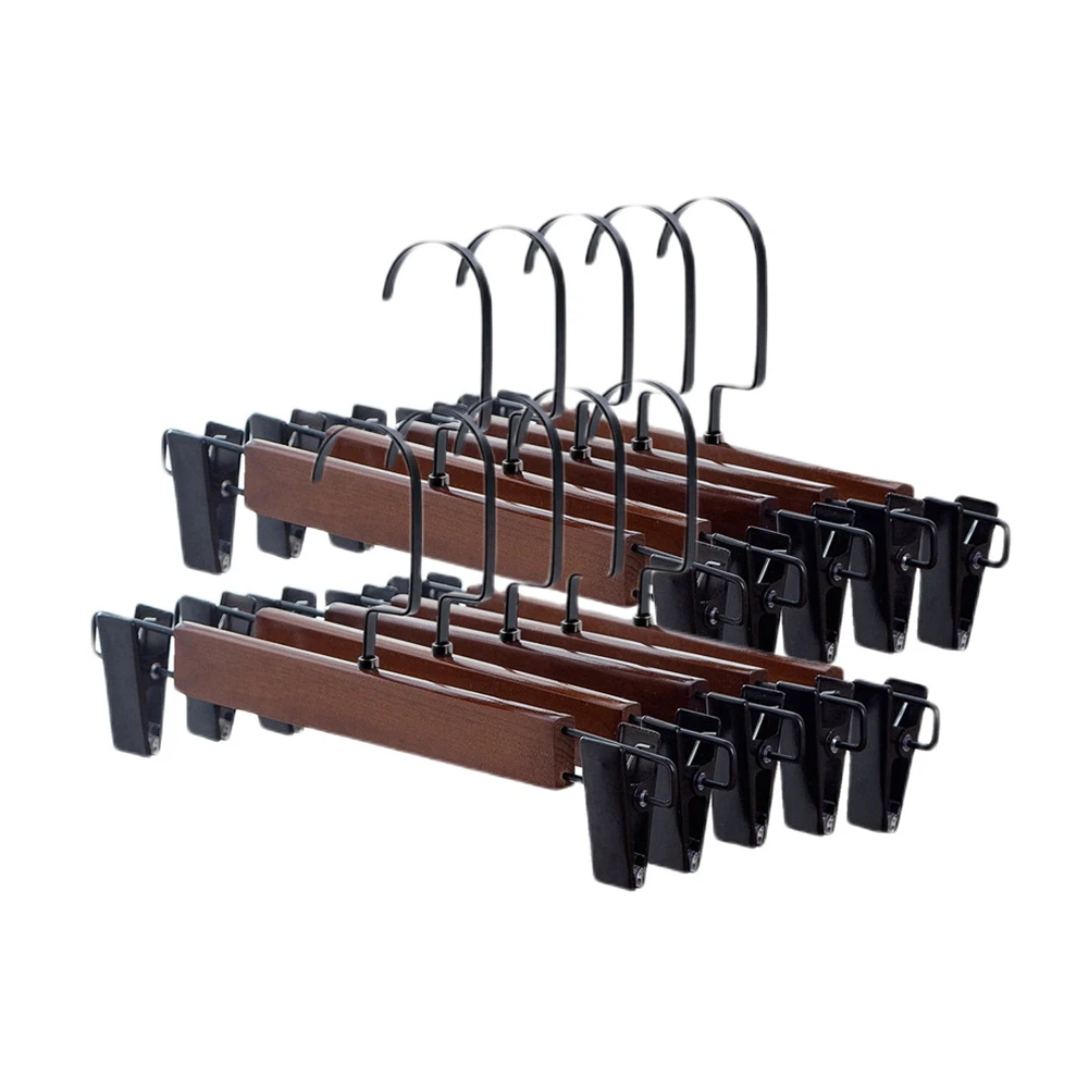 10 Pcs High-Grade Solid Wood Pants Hanger with Stainless Steel Clips Wooden Skirt Hanger Trousers Rack Clip Space Saving
10 Pcs High-Grade Solid Wood Pants Hanger with Stainless Steel Clips Wooden Skirt Hanger Trousers Rack Clip Space Saving