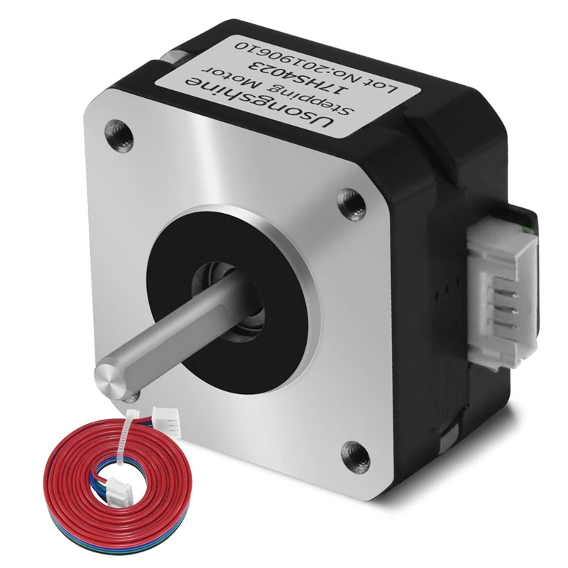 Nema 17 Stepper Motor Bipolar Step Motor For Extruder 3D Printer 4.1V 1A 13 Ncm (18.4Oz.In) 4 Lead With 1M Cable
Nema 17 Stepper Motor Bipolar Step Motor For Extruder 3D Printer 4.1V 1A 13 Ncm (18.4Oz.In) 4 Lead With 1M Cable