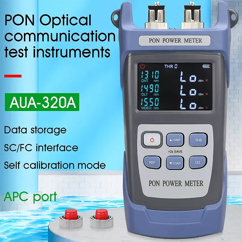 COMPTYCO AUA-320A/U Handheld Fiber Optical PON Power Meter FTTX/ONT/OLT 1310/1490/1550nm
COMPTYCO AUA-320A/U Handheld Fiber Optical PON Power Meter FTTX/ONT/OLT 1310/1490/1550nm