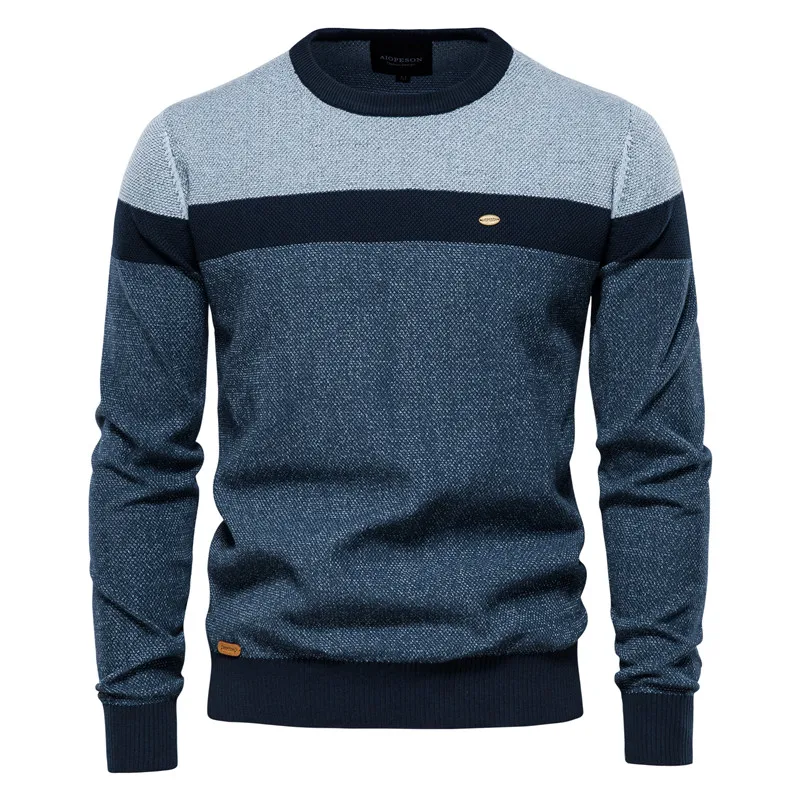 2022 Spliced Cotton Sweater Men Casual O-neck High Quality Pullover Knitted Sweaters Male New Winter Brand Mens Sweaters
2022 Spliced Cotton Sweater Men Casual O-neck High Quality Pullover Knitted Sweaters Male New Winter Brand Mens Sweaters