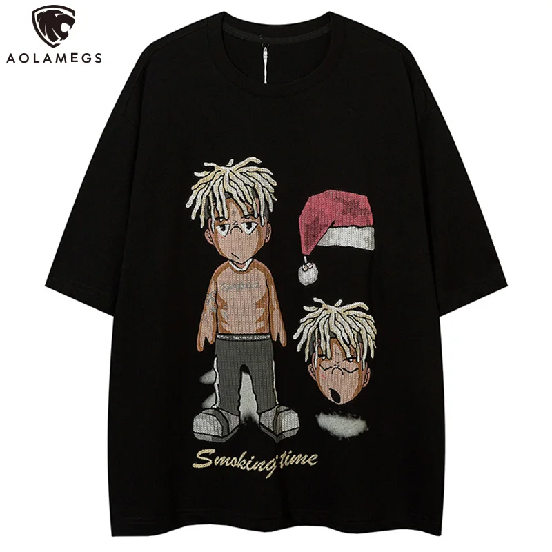 Aolamegs Cartoon Funny Boy Printed Oversized T-shirt Men Casual O-Neck Breathable Hip Hop High Street Tee Tops Couple Streetwear
Aolamegs Cartoon Funny Boy Printed Oversized T-shirt Men Casual O-Neck Breathable Hip Hop High Street Tee Tops Couple Streetwear