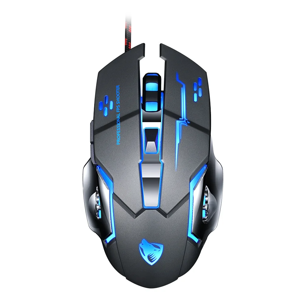 Gaming Silent Mouse Esports Mechanical 6 Button 6400 DPI Ergonomic 7 Color Breathing Backlight Optical USB Wired Mice for Laptop
Gaming Silent Mouse Esports Mechanical 6 Button 6400 DPI Ergonomic 7 Color Breathing Backlight Optical USB Wired Mice for Laptop