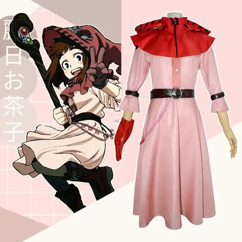 My Hero Academia Cosplay Costumes Wig Halloween Show Anime Clothes Pink Dress Skirt With Shawl Adult Size Kids
My Hero Academia Cosplay Costumes Wig Halloween Show Anime Clothes Pink Dress Skirt With Shawl Adult Size Kids