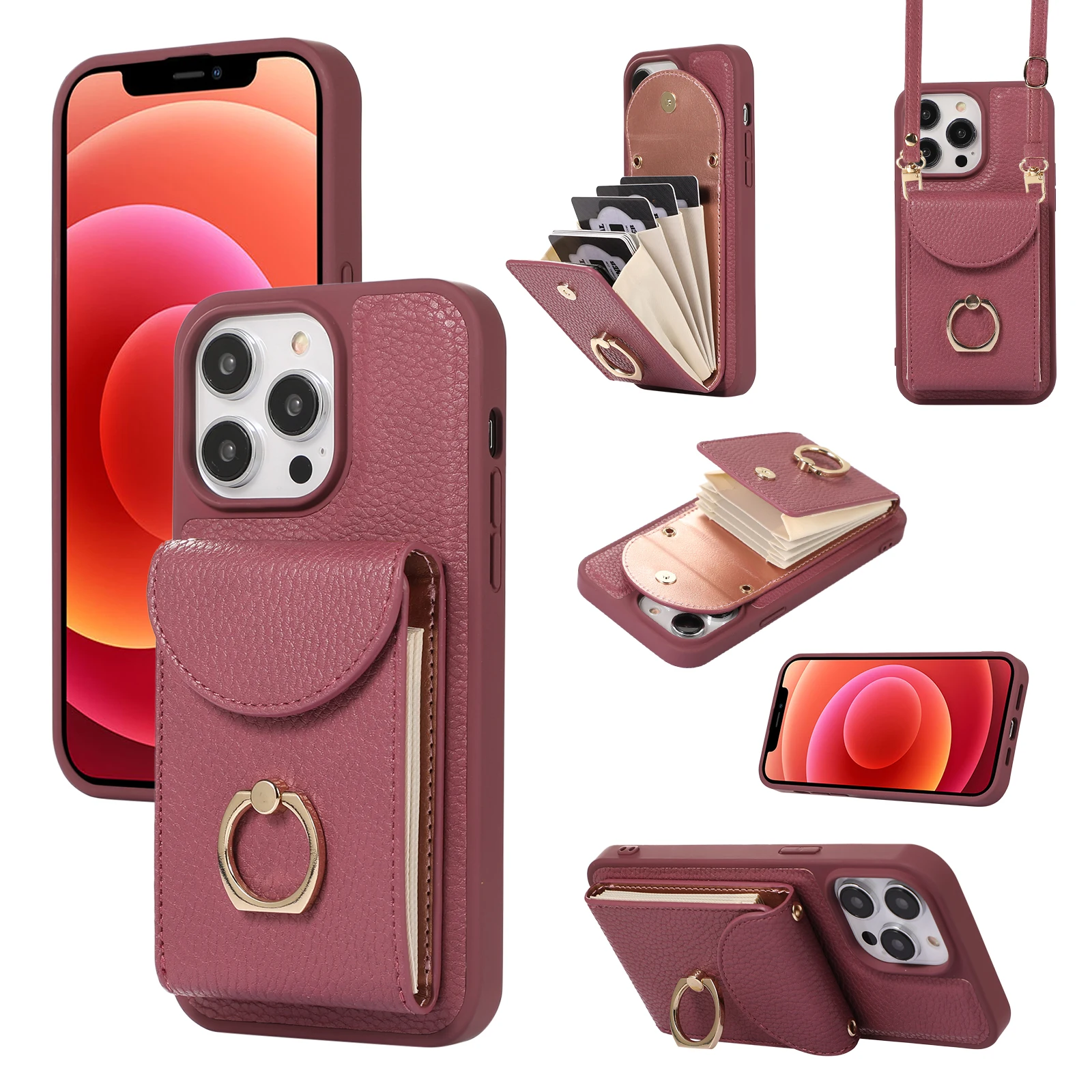 Leather Long Rope Card Holder Case for Iphone 13 Pro Max 14 Pro Max 14 Plus 14 13 12 11 Pro Full Wrap Drop Protection Leather
Leather Long Rope Card Holder Case for Iphone 13 Pro Max 14 Pro Max 14 Plus 14 13 12 11 Pro Full Wrap Drop Protection Leather